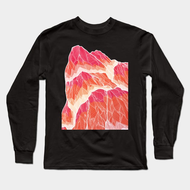 The bright gem mountain Long Sleeve T-Shirt by Swadeillustrations